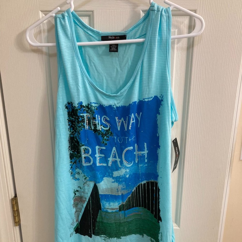 Style & Co, women's swim beach tank top coverup